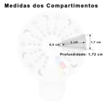 Porta comprimido organizador de medicamentos automático medidas internas