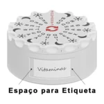 Porta comprimido organizador de medicamentos automático vista traseira